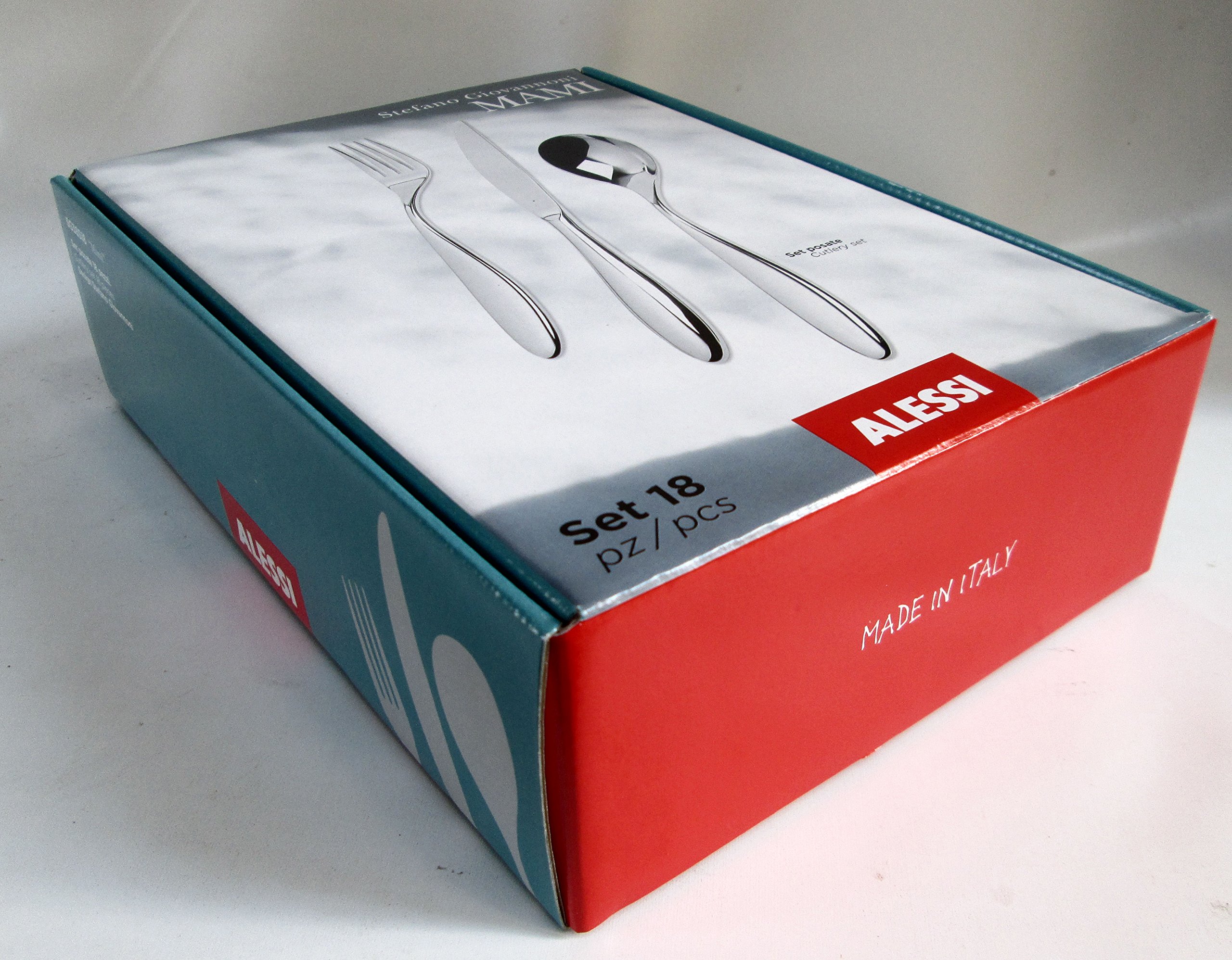 Servizio di Posate per 6 Persone ALESSI Mami SG38S18 in Acciaio Inox 18/10 - 18 Pezzi