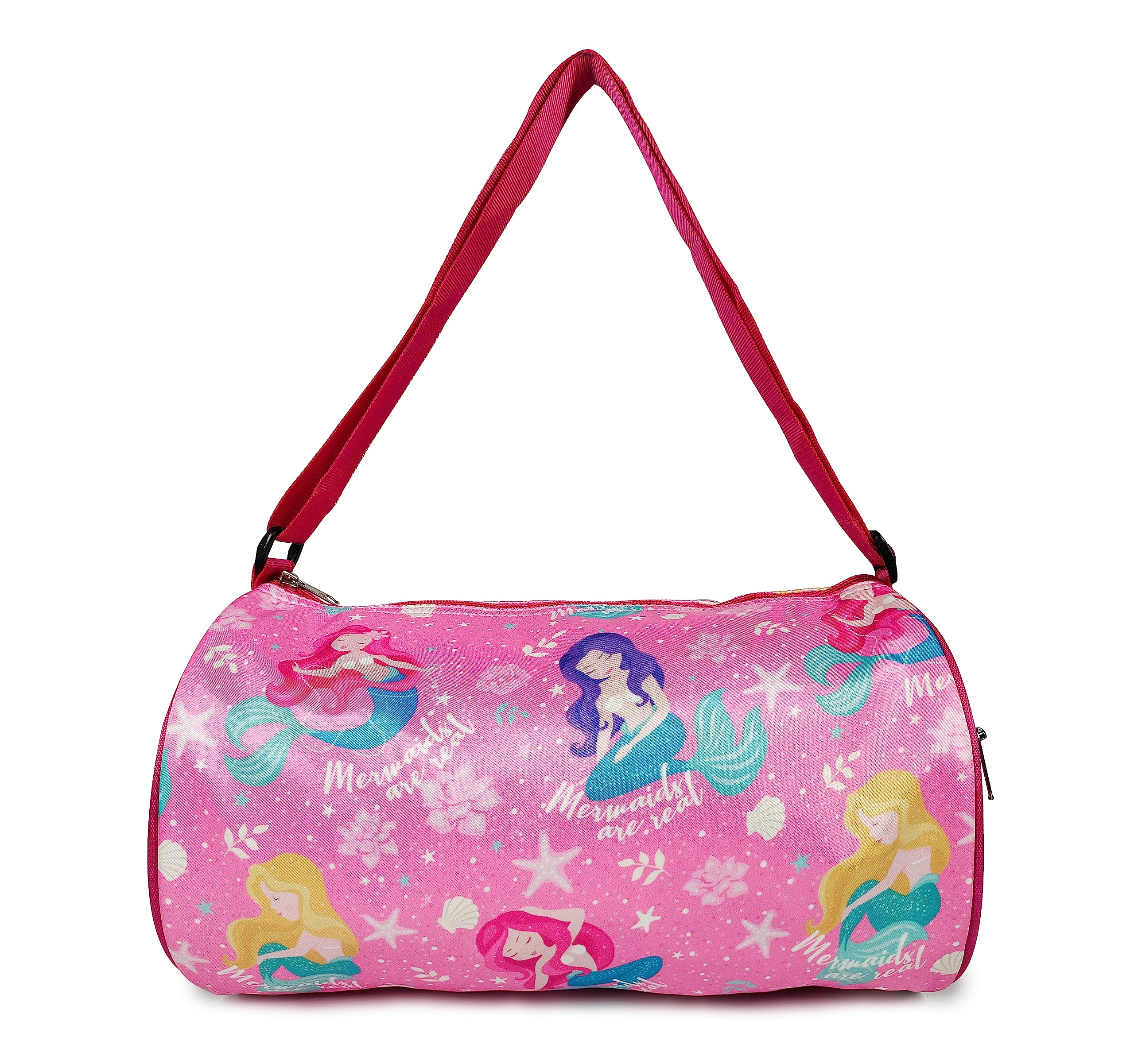 bellastella Polyester Cartoon Printed Waterproof Fancy Cute Duffel Bag for Travel Picnic Gym Sports Gymnastics Dance Swimming Classes Bag for Kids Ideal, Girls and Boys Pack of 1 Pc (Mermaid)-picture-36