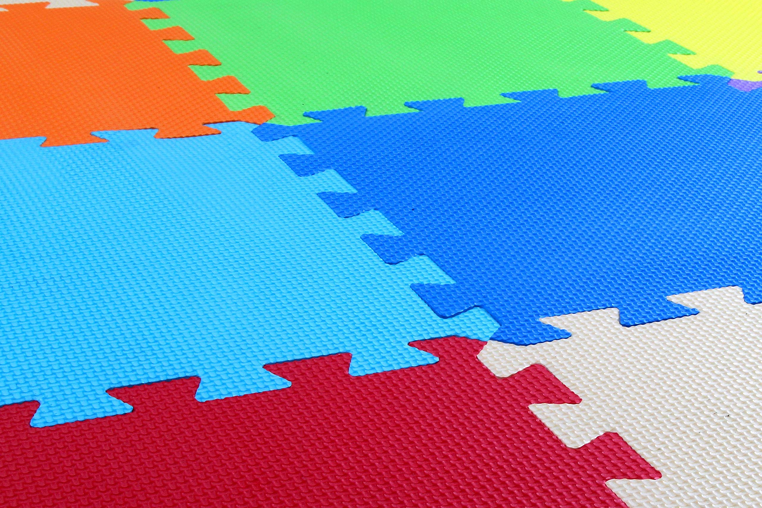 Balance From Kid's Puzzle Exercise Play Mat with EVA Foam Interlocking Tiles, 9 Colors (36 Tiles)