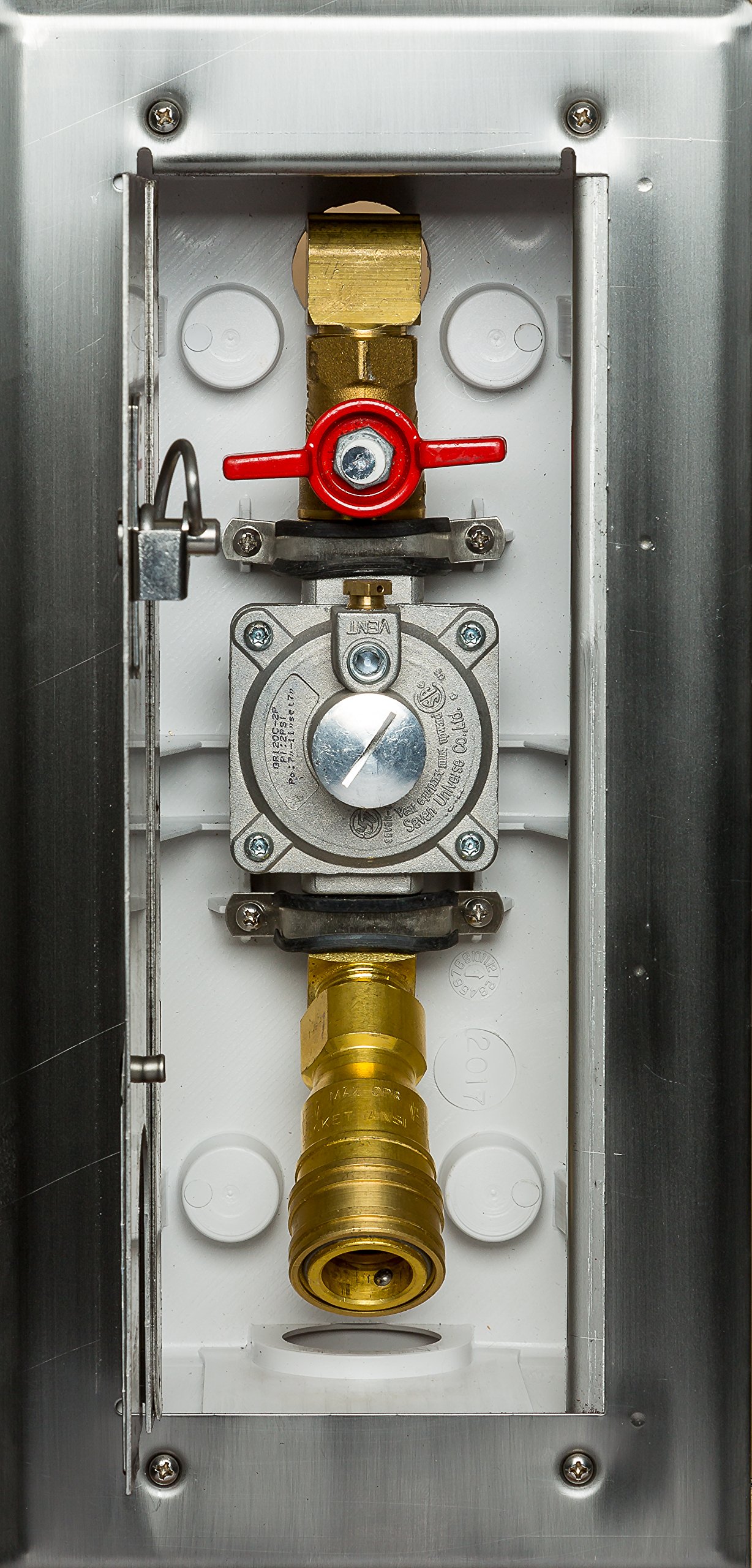 Burnaby Manufacturing VGP-EXT-2#-50 Versatile Plug(TM) Exterior 2# 1/2" Gas Outlet, Stainless Steel