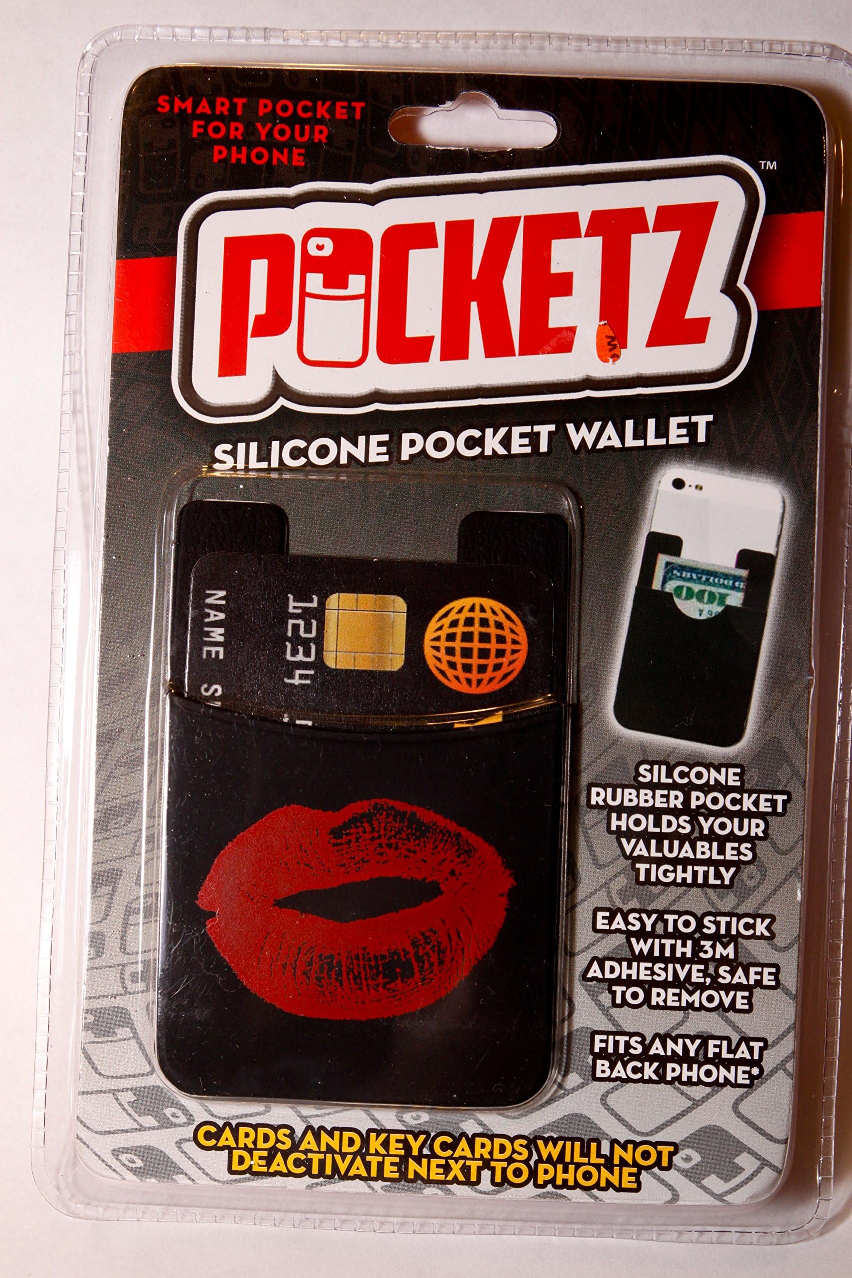 Silicone Pocket Wallet Kiss