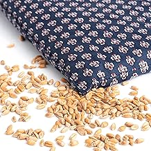 Renate's Körnerkissen - Cotton Heat Cushion - Microwave - Size L (approx. 60 x 20 cm) with Organic Wheat - First Class Warmth in Winter - for Large People - Gift Idea