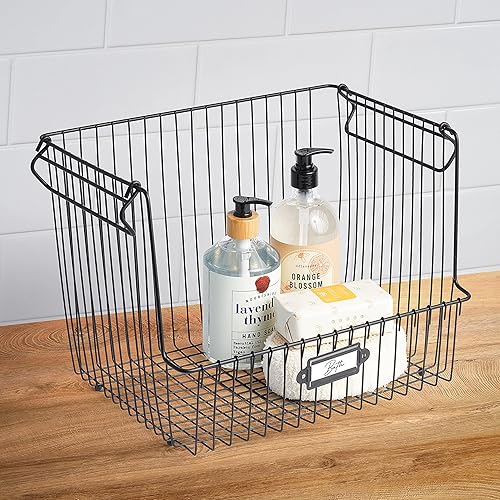 Miniatura 8 de Spectrum Diversified Vintage Living - Cesta apilable grande para almacenamiento y organización en el hogar