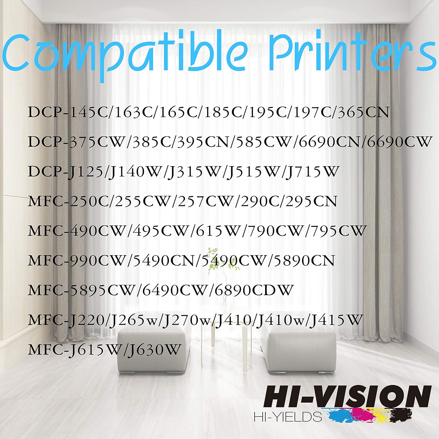 HI-VISION HI-YIELDS ® Compatible Ink Cartridge Replacement for Brother LC61 (4 Black, 4 Cyan, 4 Yellow, 4 Magenta, 16-Pack)