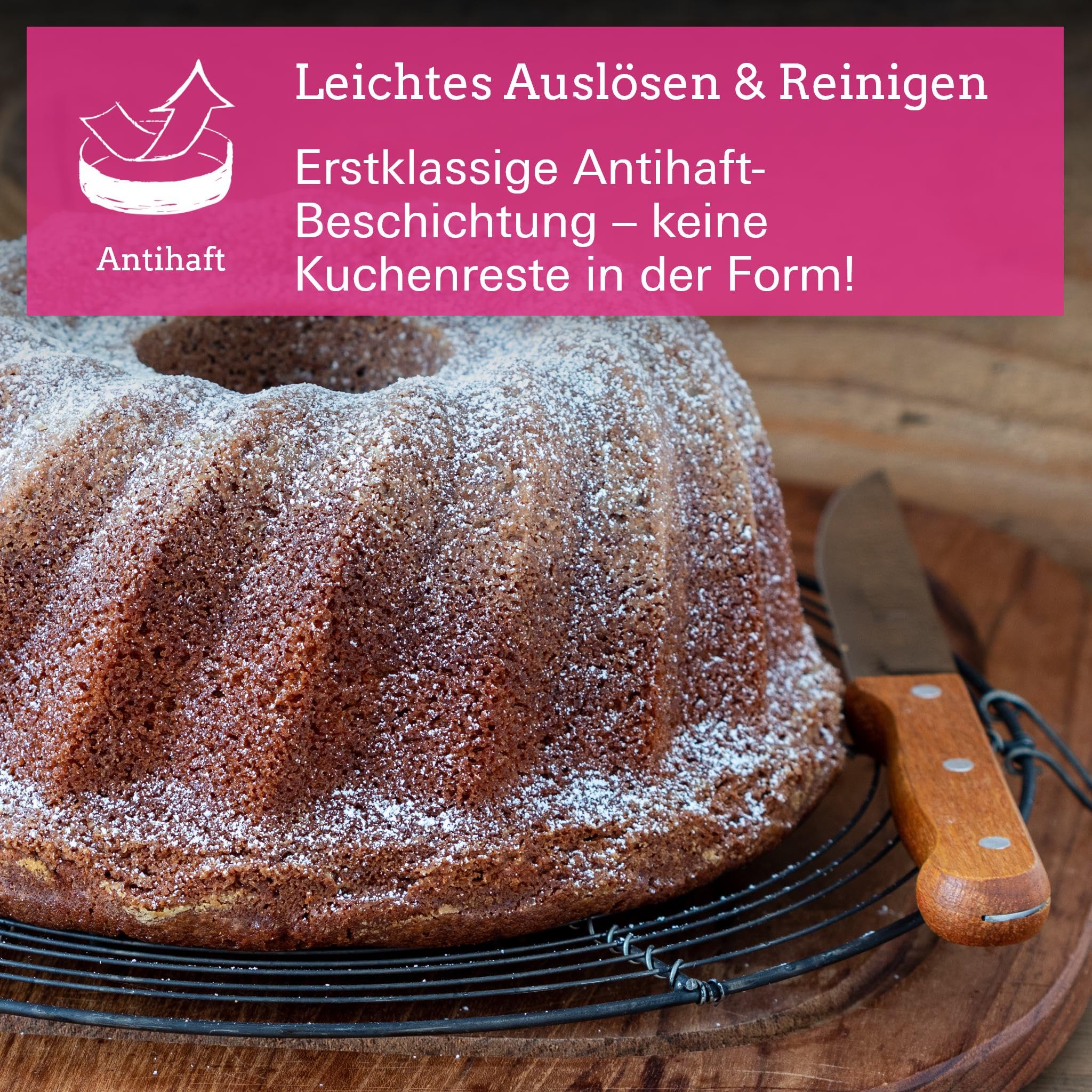 Birkmann, Backformen-Set, 3-tlg., bestehend aus Springform 26 cm, Kastenform 30 cm, Gugelhupfform 22 cm, mit hochwertiger Antihaftbeschichtung
