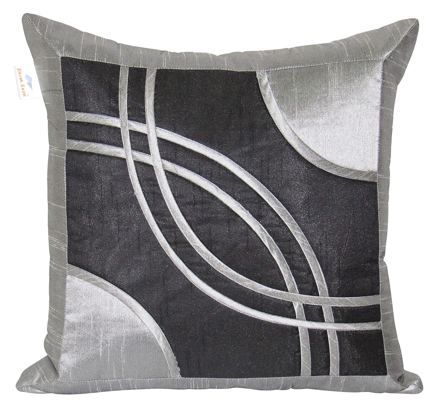 Buy Zikrak Exim Eye Design Silver & Black Large Cushion Covers 60 x 60