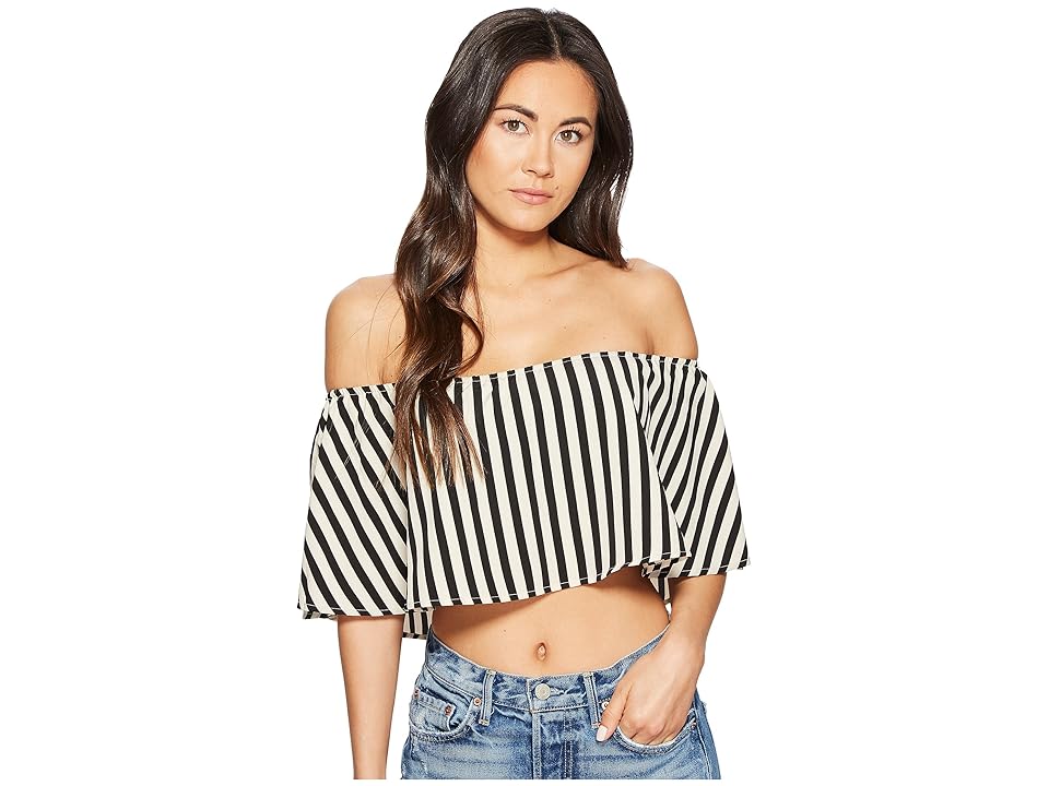 

Amuse Society Total Flirt Woven Top (Black) Women's Clothing