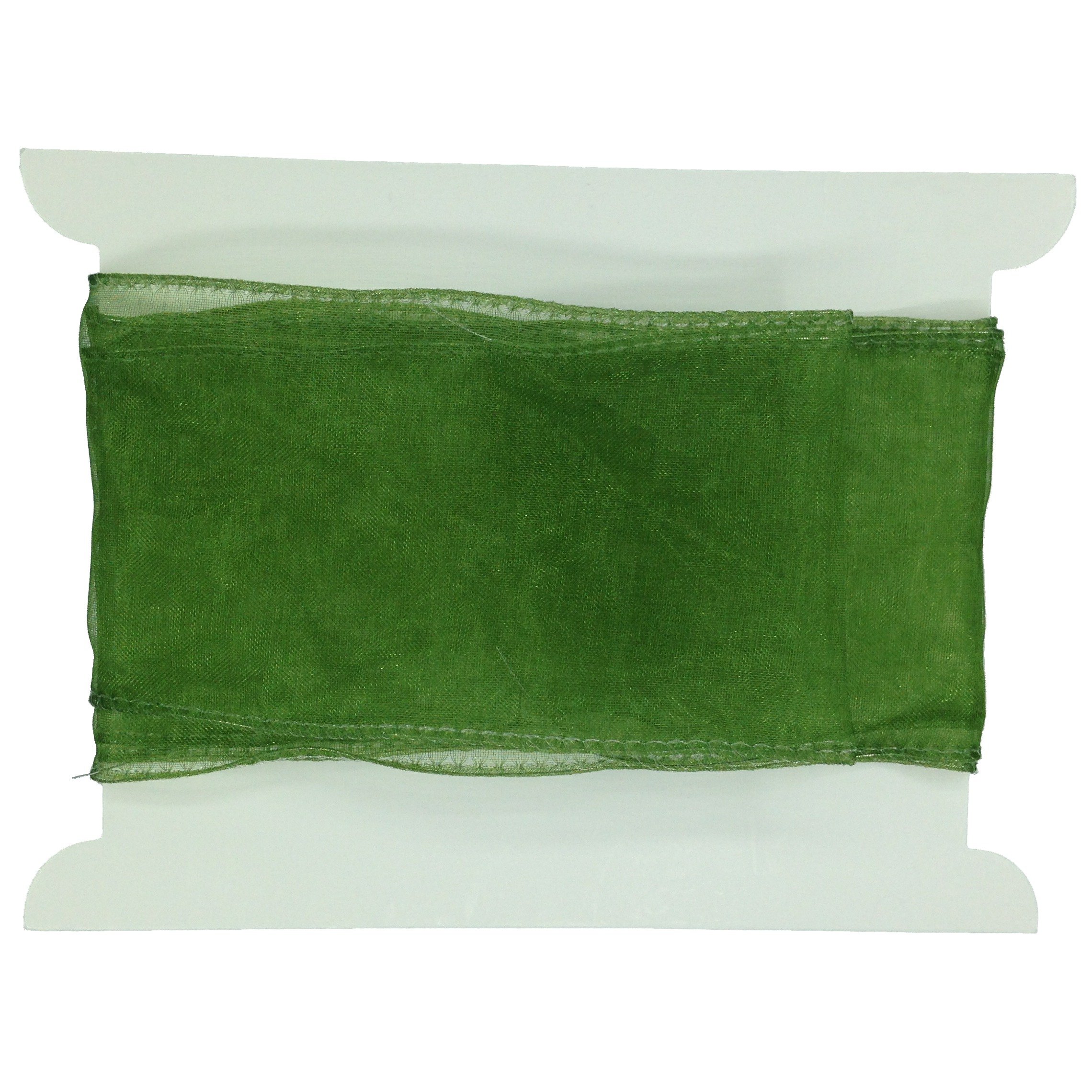 Truly Madly Deeply Green Organza Ribbon 60mm Wide x 2 Metres Long Wired Edge for Birthday Decoration, Gift Wrap, Christmas, Wreath Making Supplies, DIY Crafting โ image 1