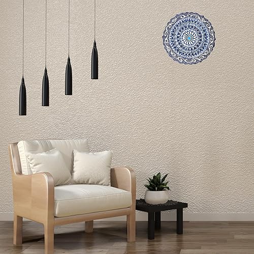 Miniatura 4 de Plato decorativo turco hecho a mano adorno de cerámica para decoración de pared del hogar y la oficina