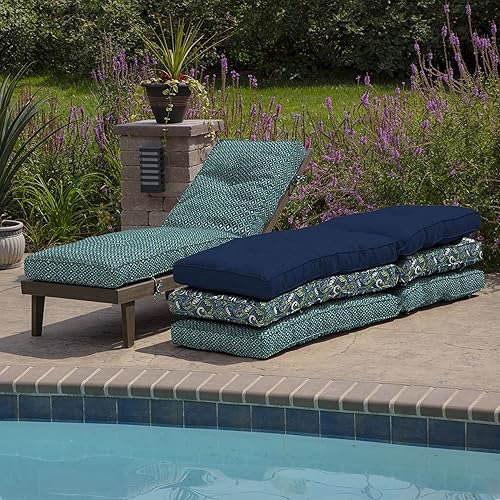 Miniatura 5 de Arden Selections Cojín moderno de felpa para exteriores, 76 x 22 pulgadas, repelente al agua, resistente a la decoloración, cojín copetudo para