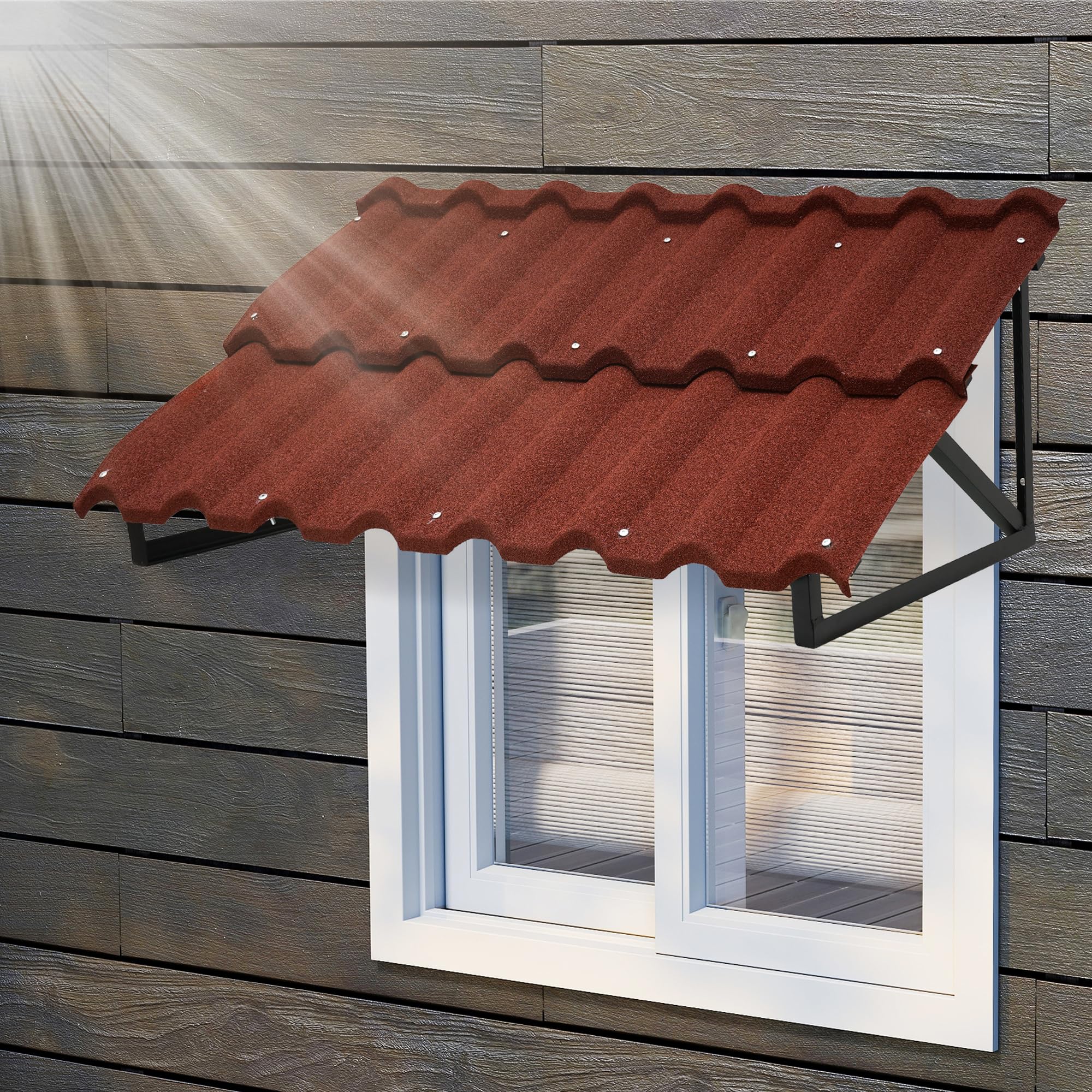 RDUIGT Tile-Design Metal Awning