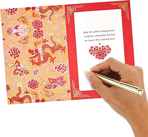 Miniatura 6 de Hallmark Tarjetas de año nuevo chino 2026 (3 tarjetas de año nuevo lunar con sobres rojos de dinero de la suerte) felicidad, suerte, prosperidad,