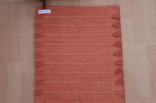 Miniatura 6 de Jaipur Art & Rugs - Alfombra de yoga de algodón, respetuosa con el medio ambiente, tejida a mano, gruesa (0.945 x 2.835 x 0.197 in) para el