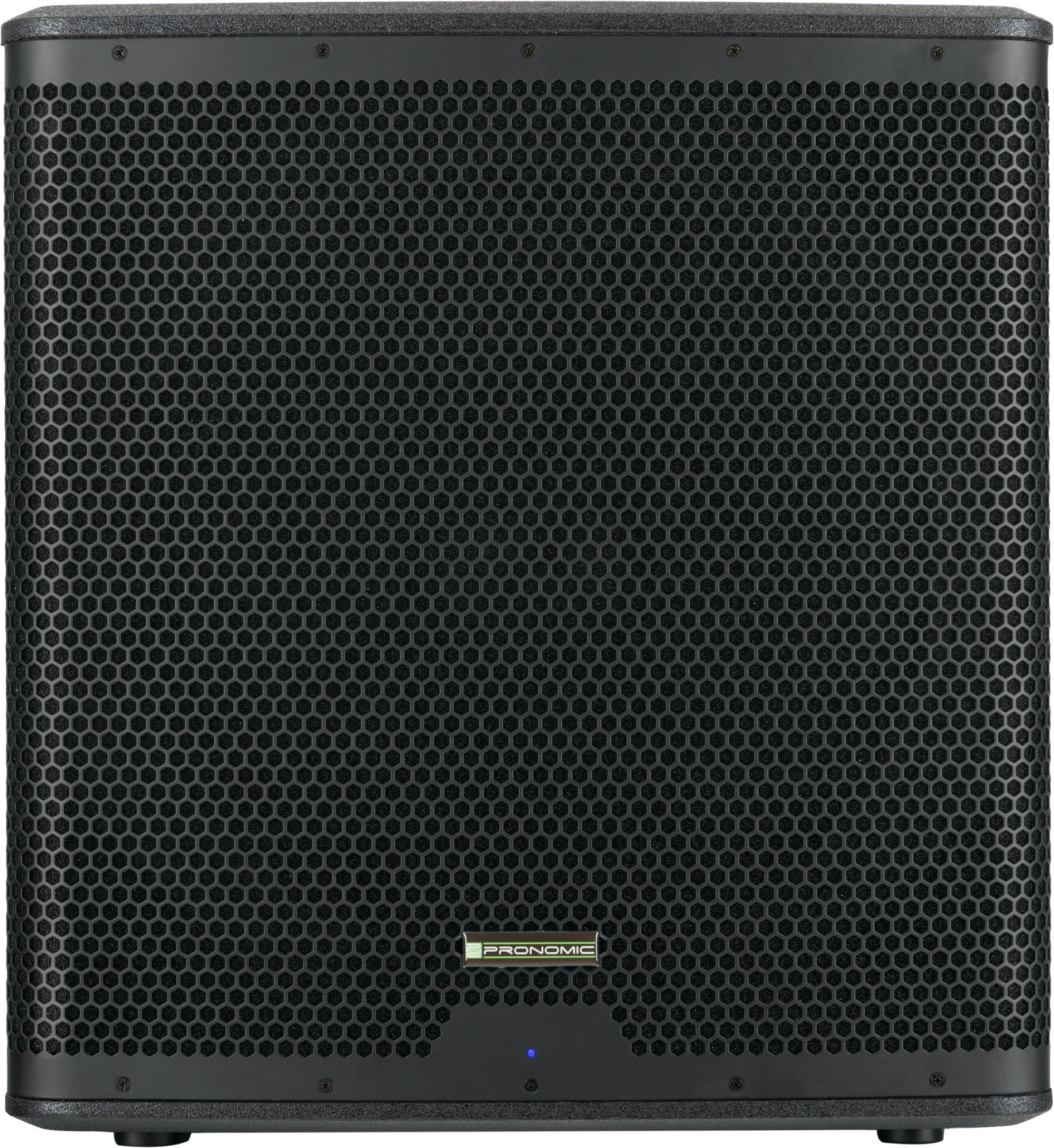Pronomic C-118SA Aktiv Subwoofer - 1600 Watt Peak / 800 Watt RMS - 18" Lautsprecher mit 3" Schwingspule - Frequenzbereich: 30-200 Hz - 4 DSP-Presets - max. SPL: 126 dB