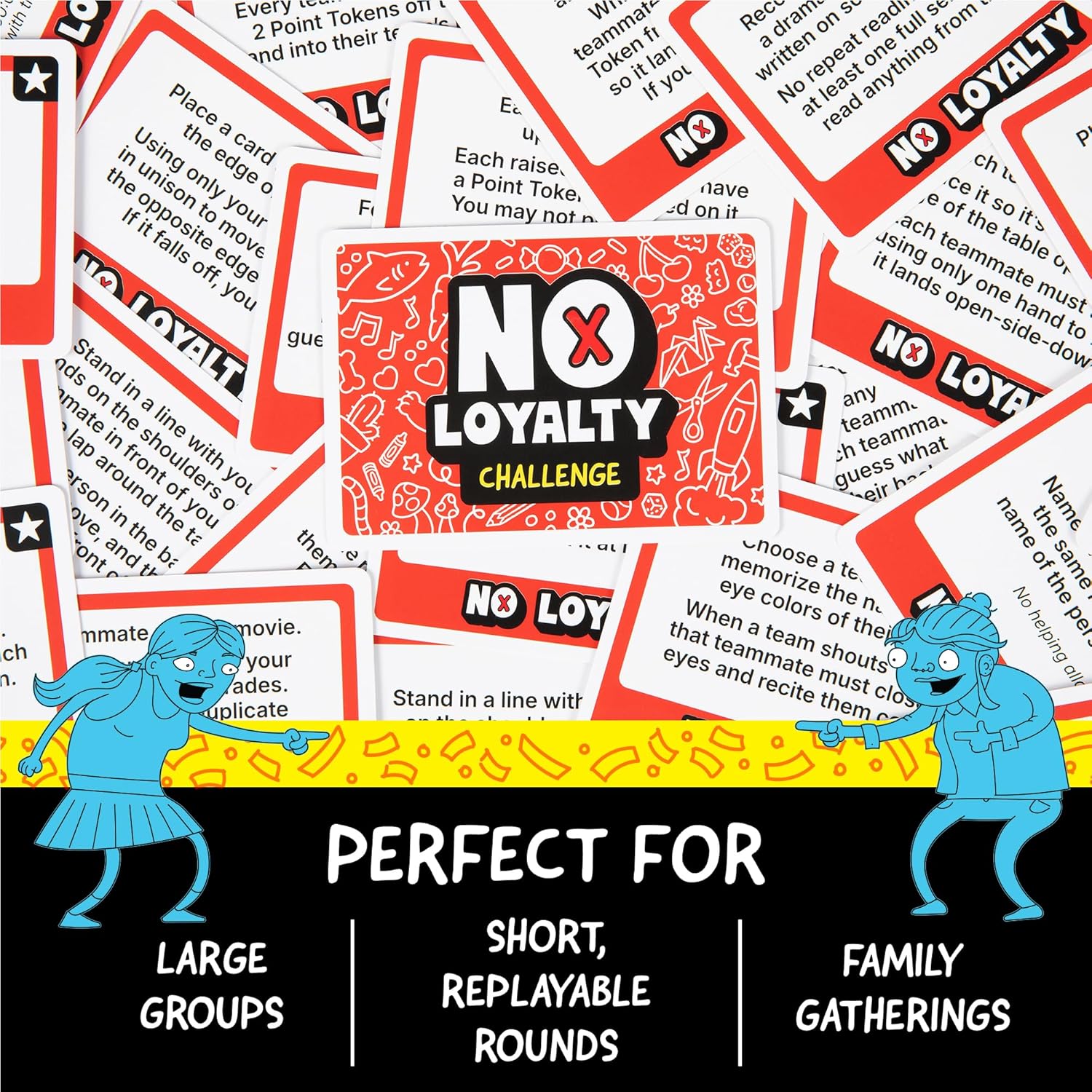 Exploding Kittens No Loyalty – Win Challenges, Switch Teams, Repeat – Chaotic Party Game for Large Groups, and Holidays – 4–20 Players Ages 7+ - Image 7