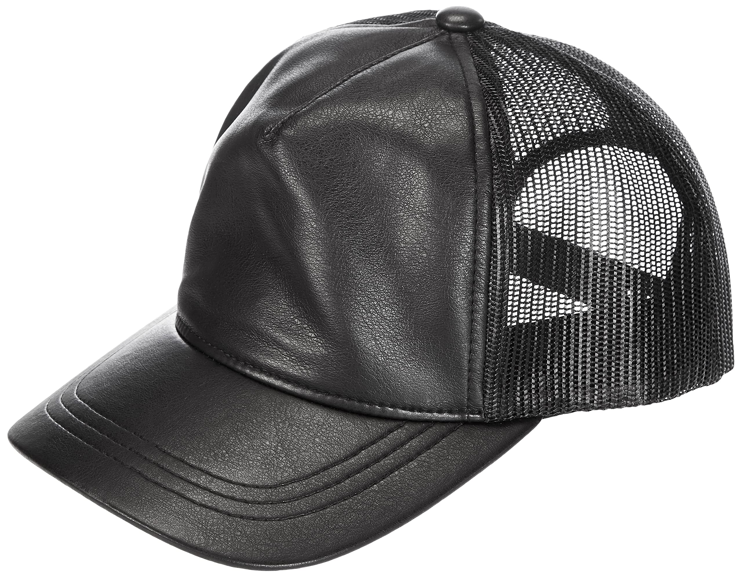 FlexfitLeather Trucker Cap