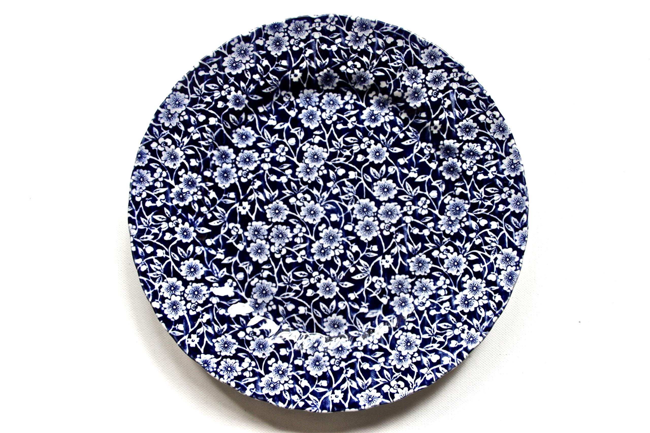 Churchill China Royal Wessex Victorian Calico Blue and White Chelsea Dinner Plate 25 Centimetre