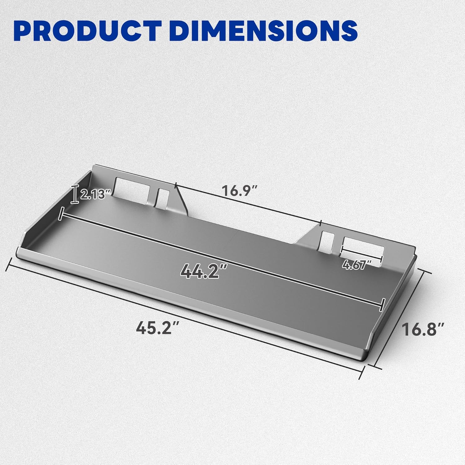 Skid Steer Mount Plate, 5/16" Thick Skid Steer Plate Attachment, Universal Quick Attach Plate Compatible with Kubota, Bobcat Skid Steers Tractors
