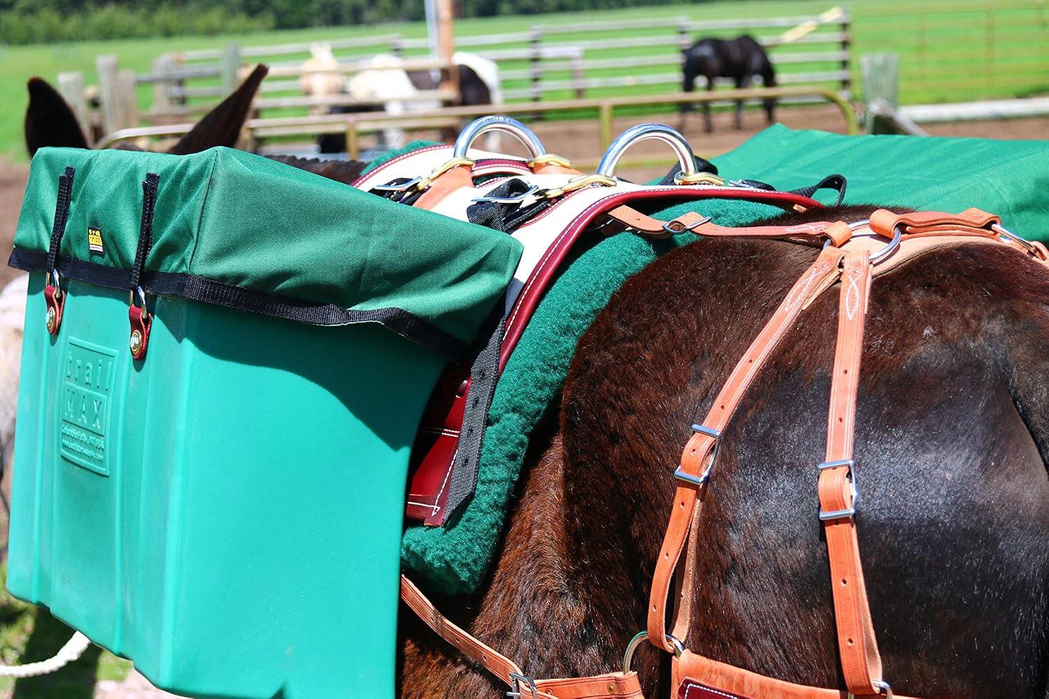 Outfitters Supply Classic Canvas & Leather Pack Saddle Cover for Decker Pack Saddles; Pack Saddle Cover for Horse & Mule Packing, Canvas & Leather Decker Pack Saddle Cover w/ 1in of Padding