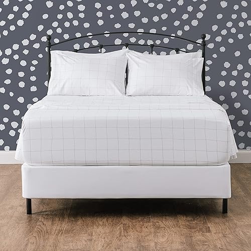 Miniatura 9 de Chanasya Juego de sábanas estampadas de 3 piezas, estampado floral de boceto dibujado a mano, 1 sábana encimera, 1 sábana bajera, 1 funda de