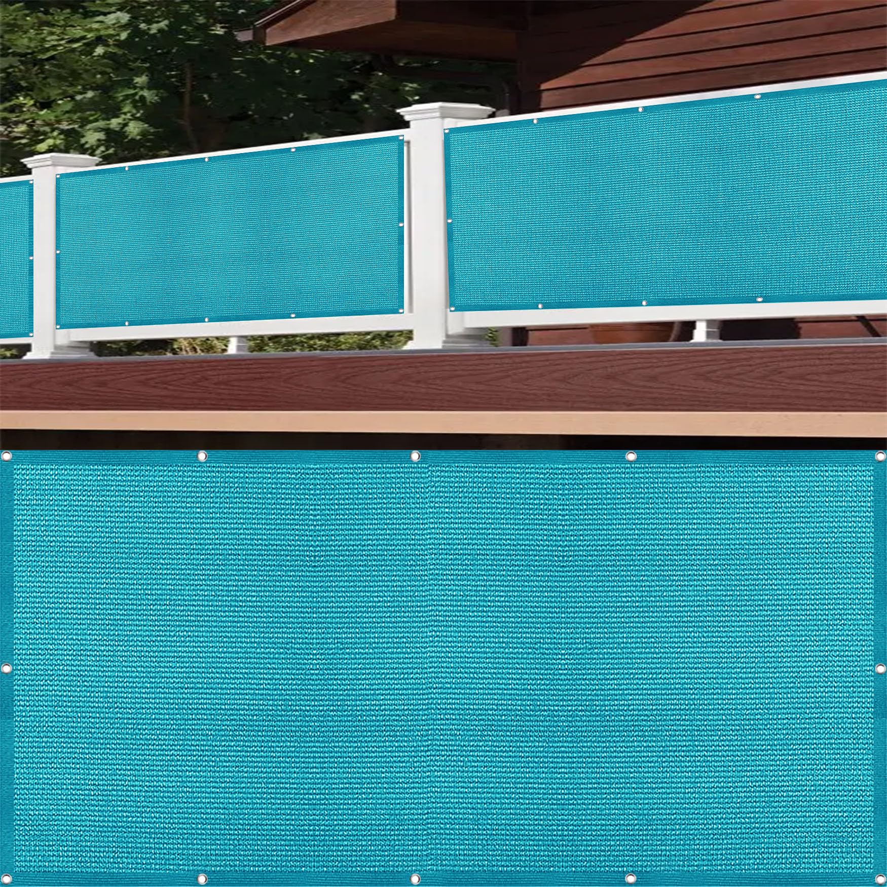 Brise vue pour lieu de fête et jardin bleu 140 x 440 cm occultant anti vent