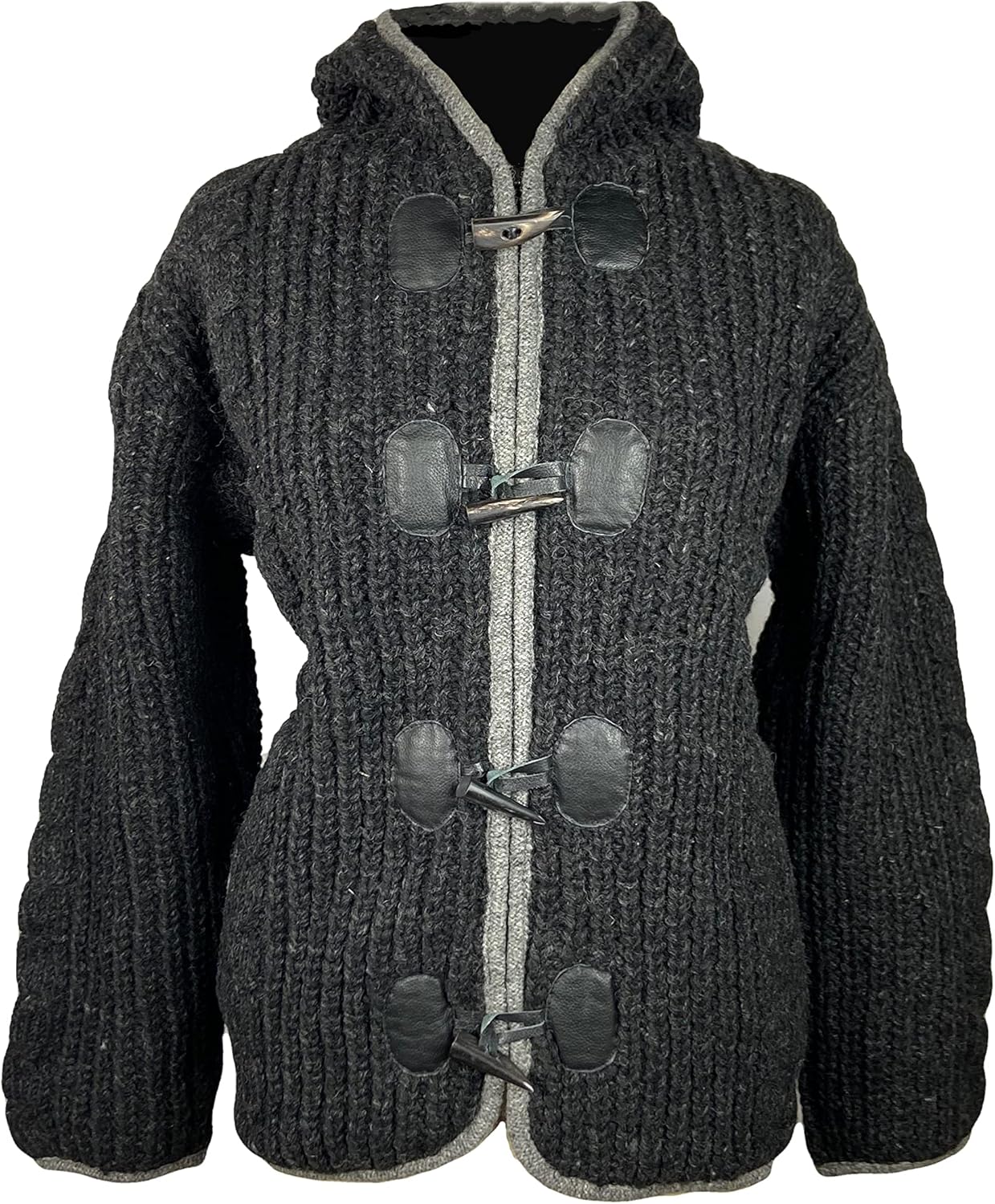 Agan Traders Unisex BADA Lambs Wool Fleece Lined Heavy Sweater Cardigan Hoodie Jacket