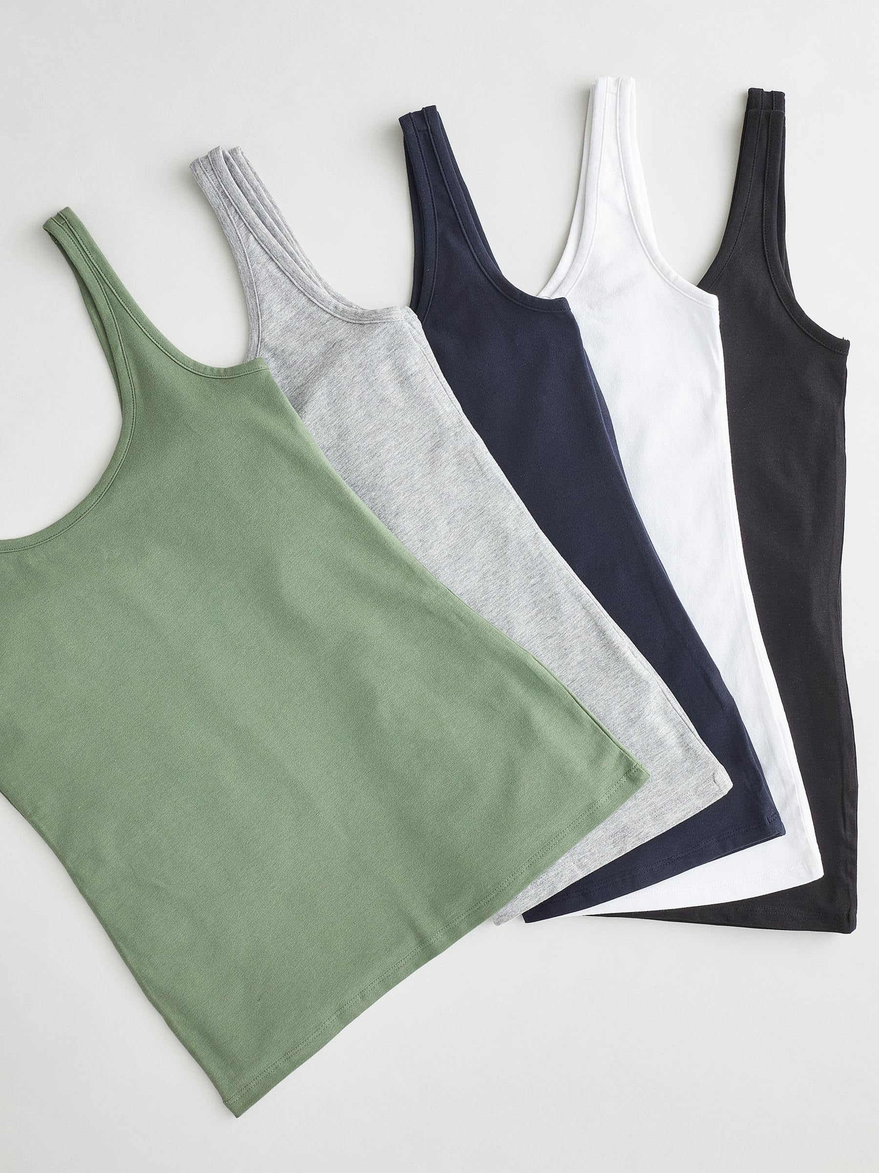 NEXT Mujeres Pack de 5 Camisetas con Tirantes Anchos