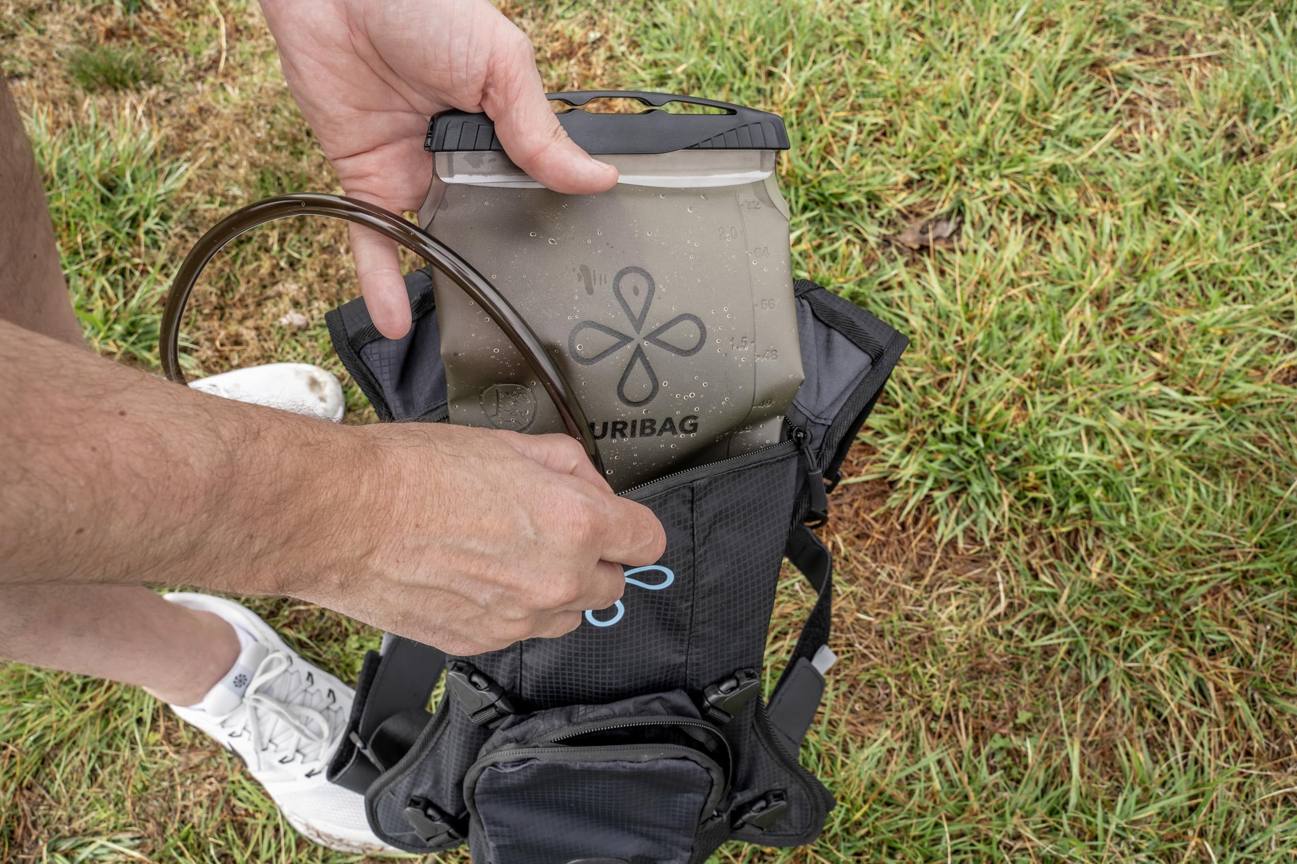Puribag Adventure Vessie : poche d'hydratation 2L avec filtre – poche à eau de rechange compatible avec d'autres systèmes, parfaite pour la randonnée et le vélo