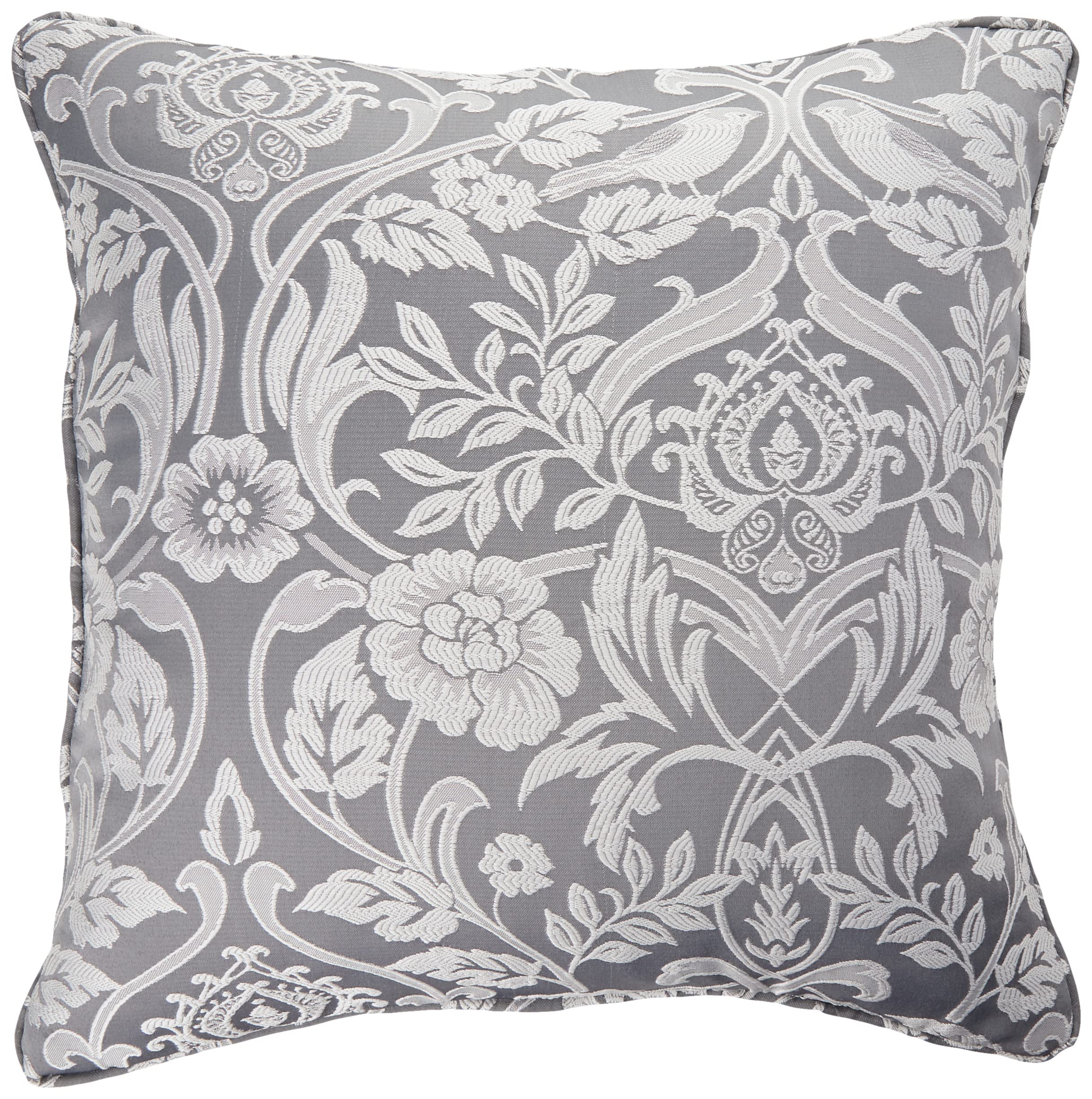 Emma Barclay Eden - Jacquard Cushion Cover in Silver - 17x17 (43x43cm) (EDECCCSIL)