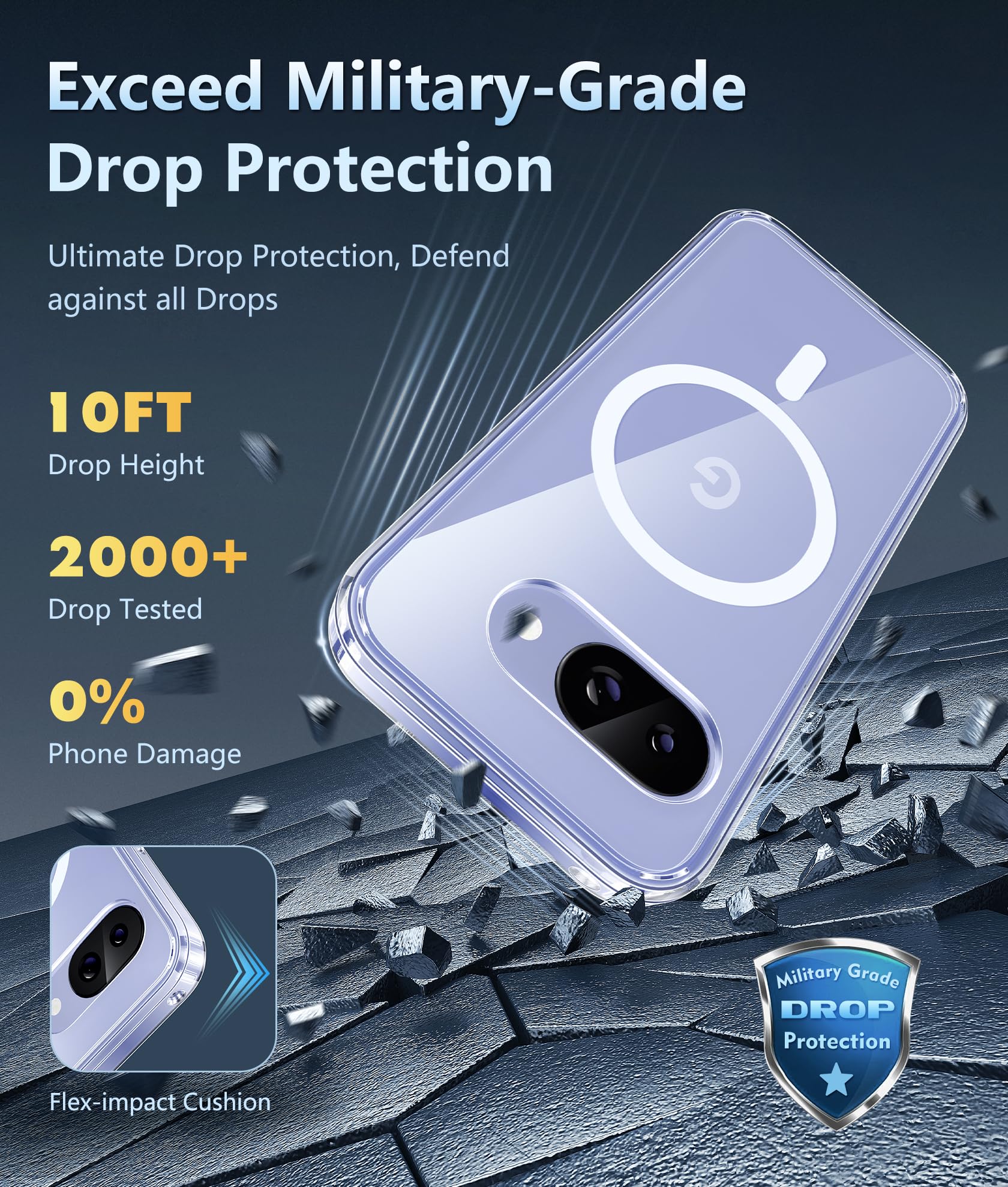 FNTCASE Custodia per Google Pixel 9A: custodia per cellulare robusta di