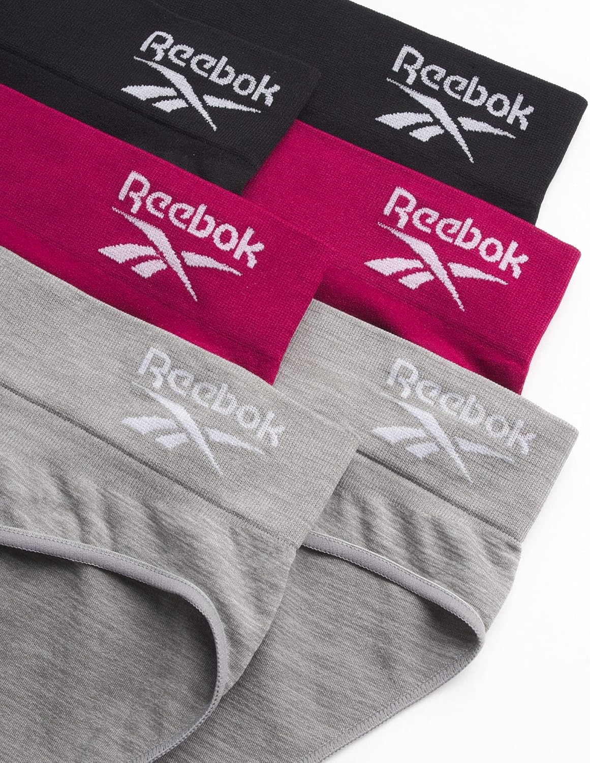 Reebok Womens Bikini Underwear - 6 Pack Soft Stretch Performance Tag Free Briefs Bikini Panties Seamless Underwear for Women - Image 3