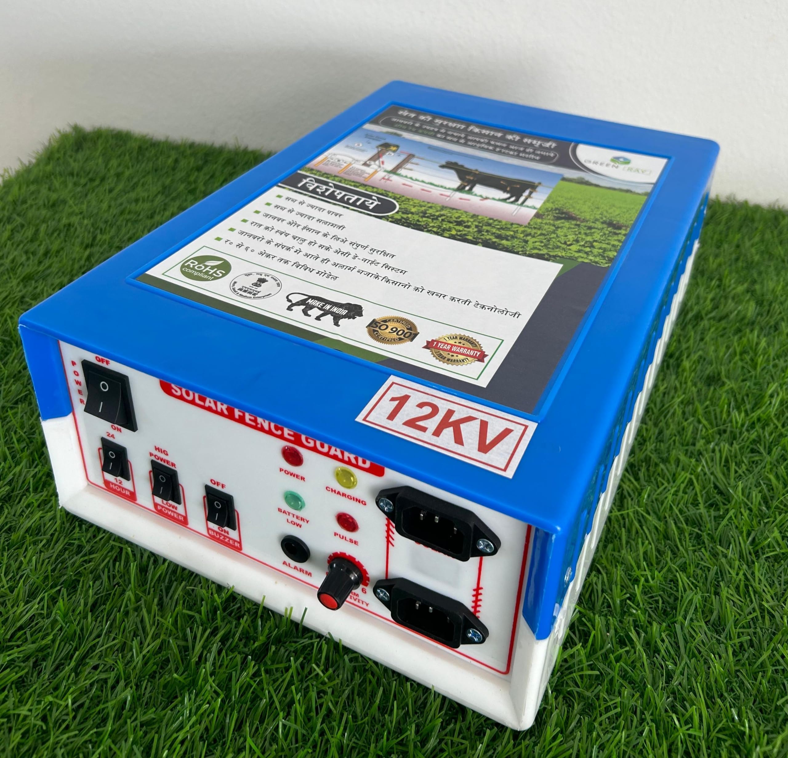 50 Bigha 10KV AC DC. Solar and Electricity Powered jhatka Fencing