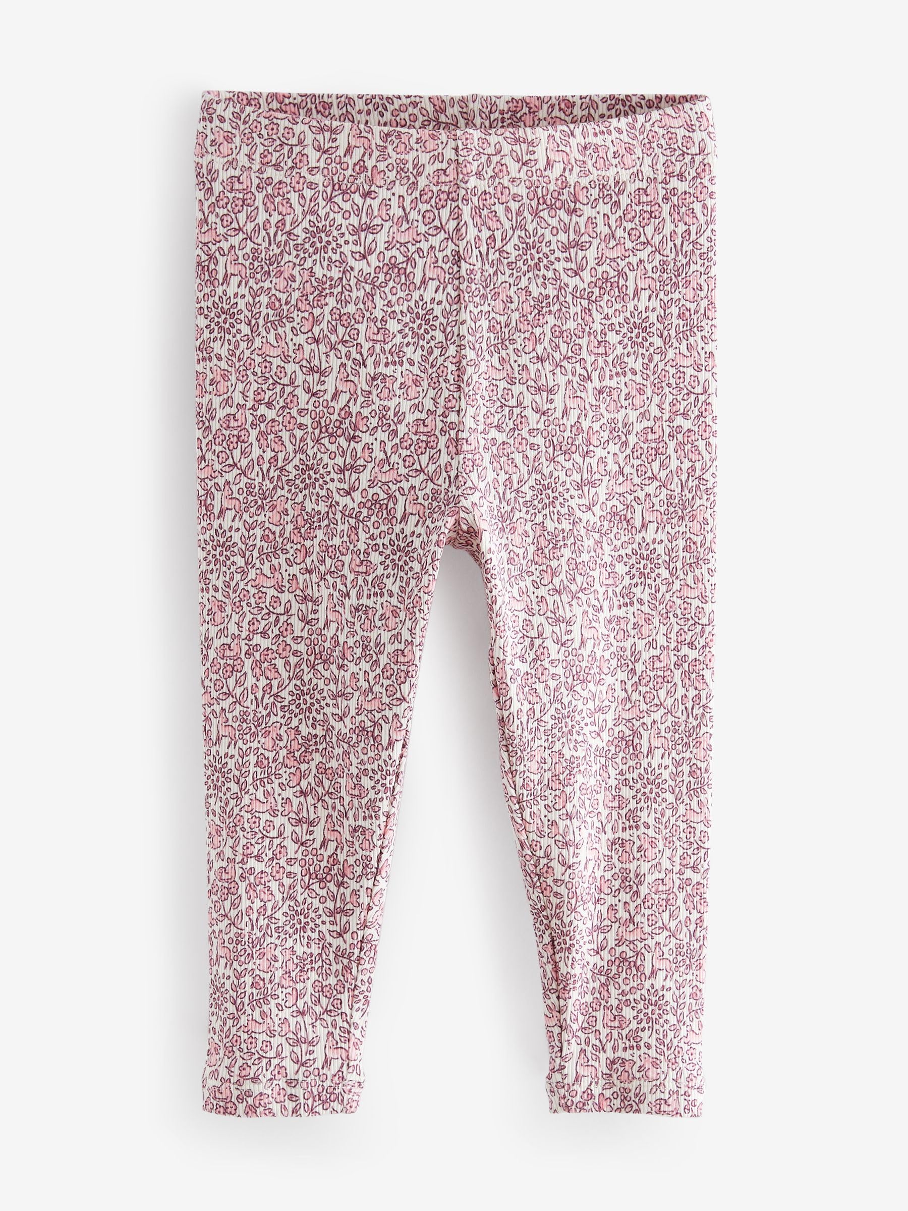 NEXT Niñas Pack de 5 Leggings Acanalados