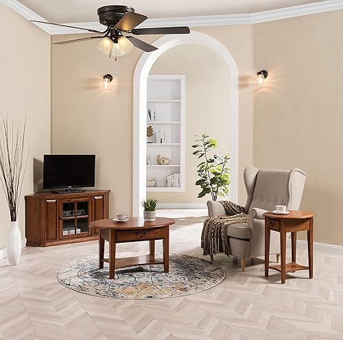 Miniatura 8 de Design House 157388-ORB Millbridge Ventilador de techo tradicional de 52 pulgadas de 3 velocidades y 5 aspas LED para interiores con kit de luz LED,