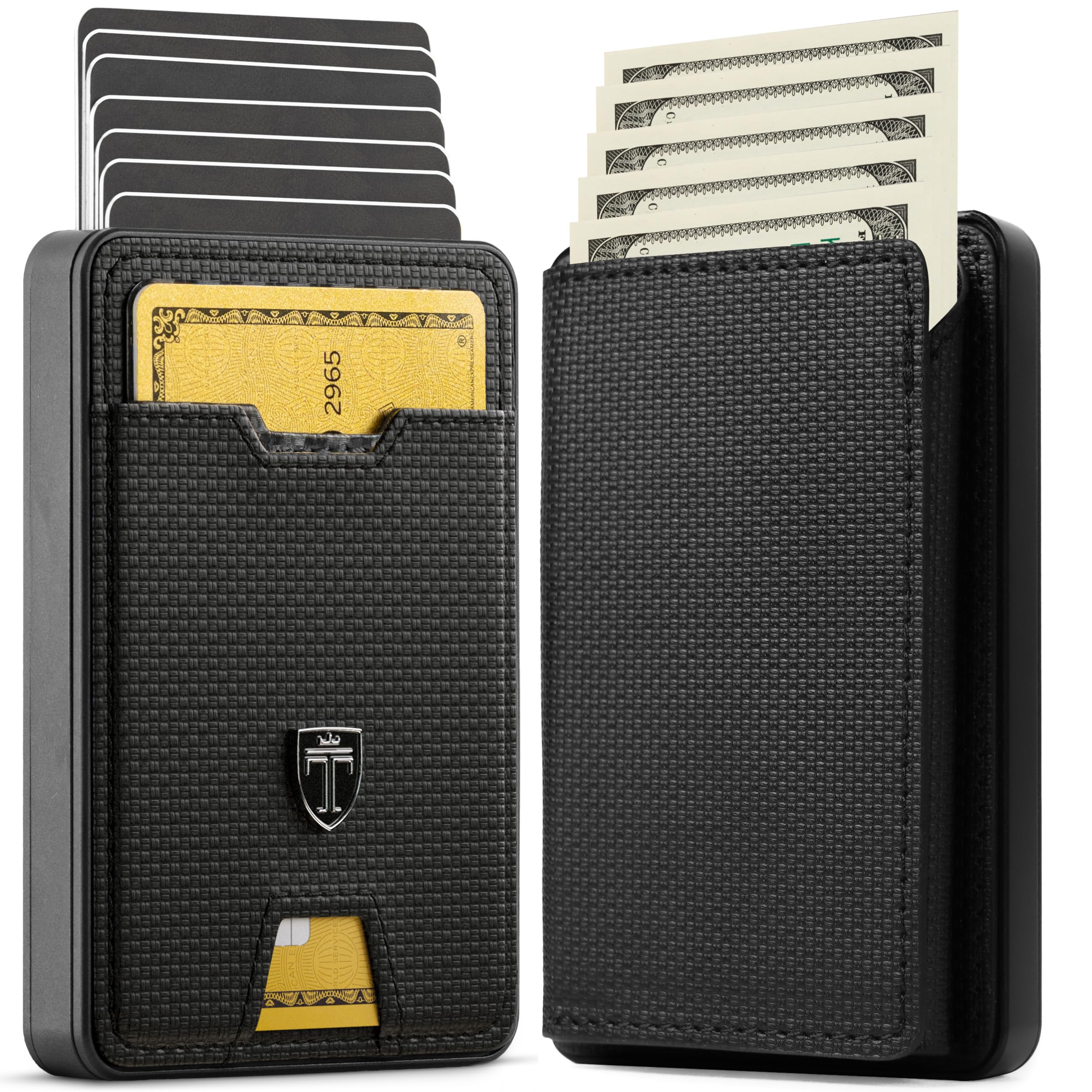 TRAVANDO Swype Slim Wallet for Men Metal RFID Blocking Mens Wallet Card Case