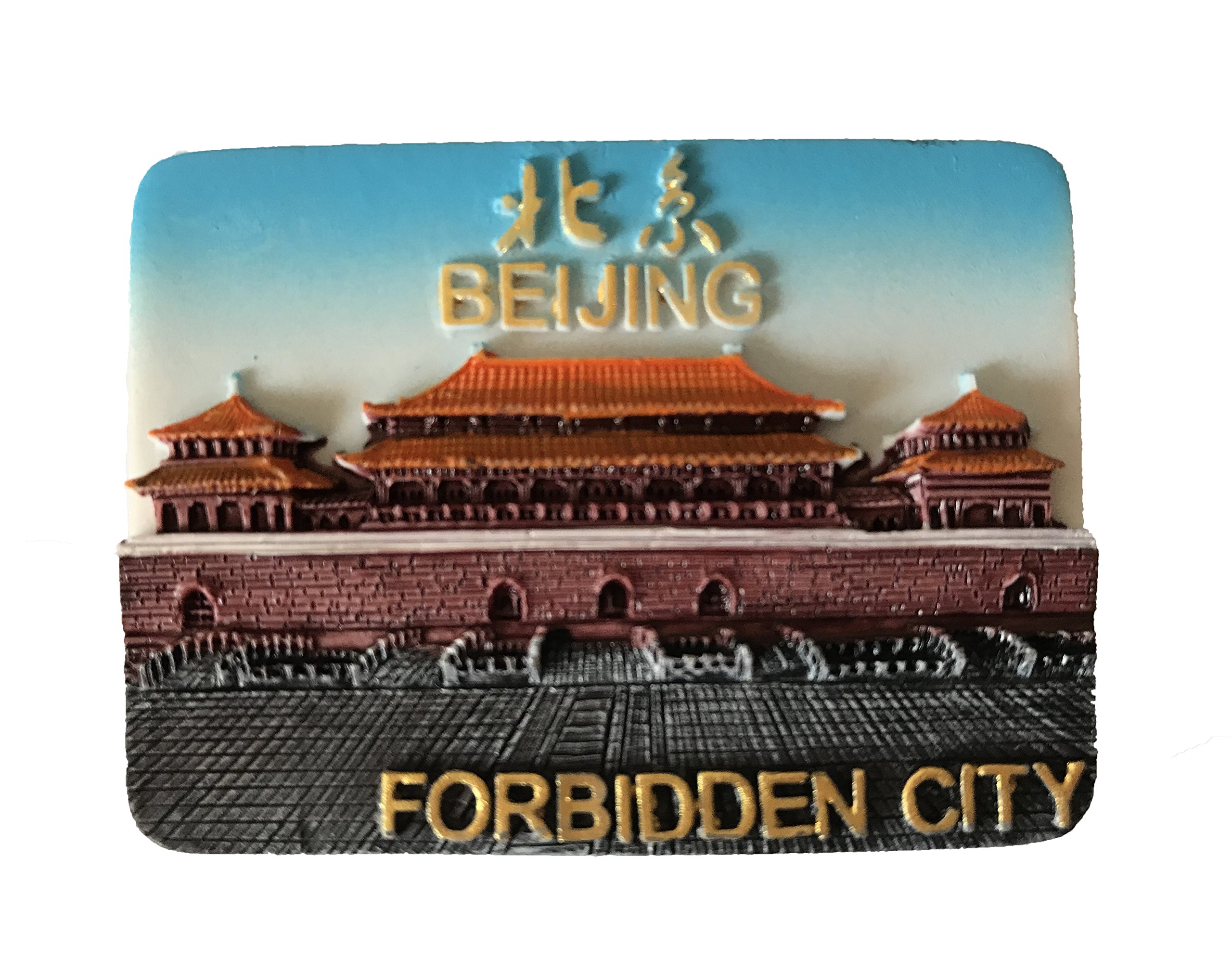 Wedarego Blue 3D,Beijing Refrigerator Magnet,Famous Tourist Souvenirs Forbidden City,Resin Fridge Magnet,Home And Kitchen Decoration