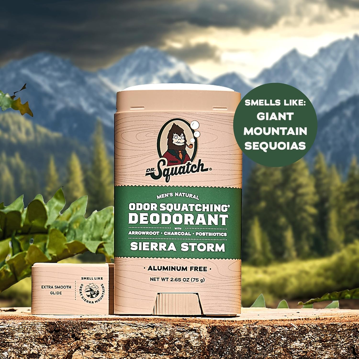 Dr. Squatch Natural Deodorant for Men - Sierra Storm – Smells Like Giant Mountain Sequoias - Odor-Squatching Men's Deodorant Aluminum Free (2.65 oz, 3 Pack) image 2 of 6 B0DYK5WPMC