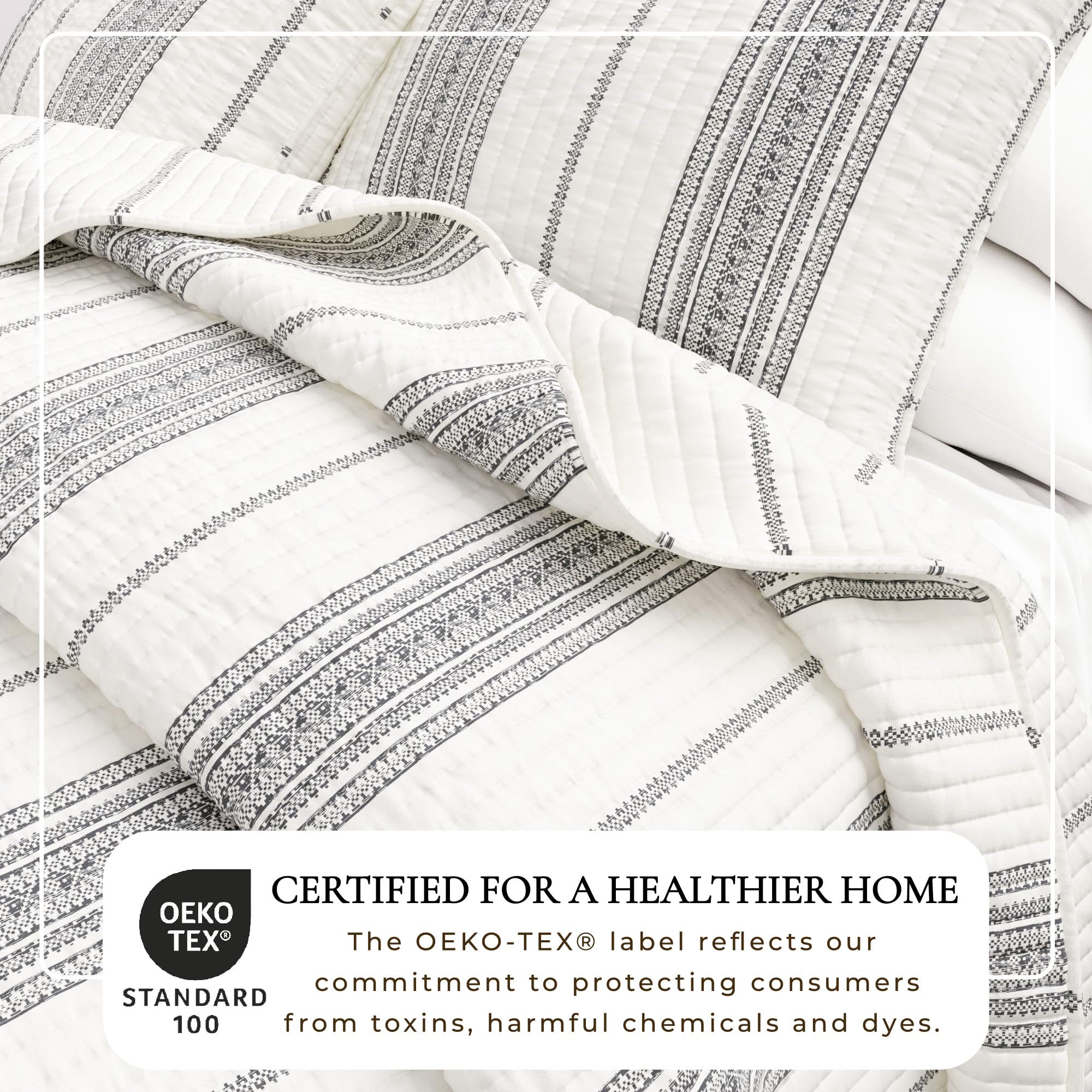 Great Bay Home Set Biancheria Letto Matrimoniale Miranda: Trapunta Floreale Reversibile Morbida. Include 2 Federe, Leggera Per Tutte Le Stagioni.