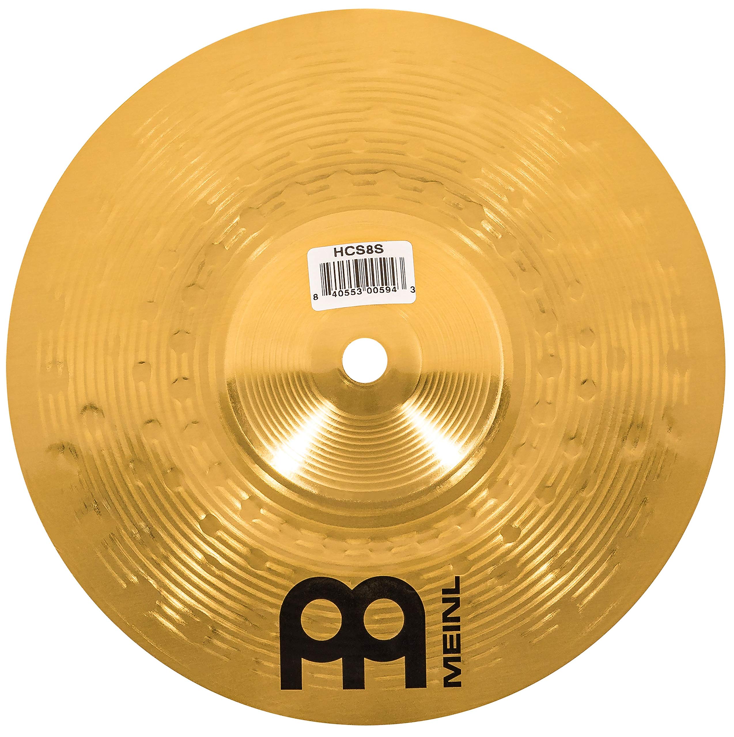 XDrum Galgenbeckenständer Semi (Höhe 84 bis 157 cm, versenkbarer Galgen, doppelstrebig) & Meinl Cymbals HCS Splash 8 Zoll (Video) Schlagzeug Becken (20,32cm) Messing, Traditionelles Finish (HCS8S)