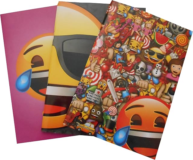 Anker Emoji 3 X Exercise Books, Assorted, 29.7x21x2 cm