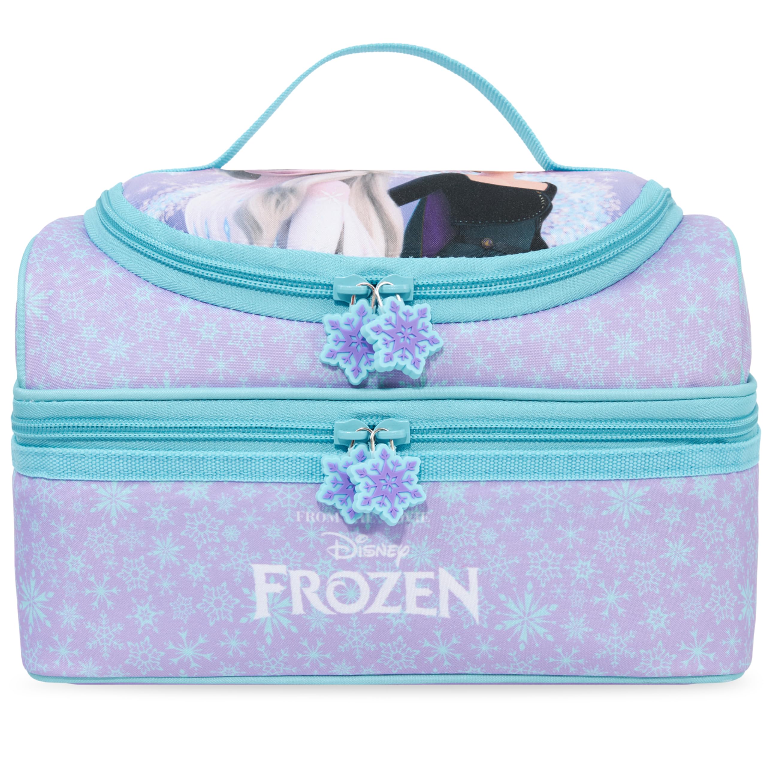 Get Trend Disney Frozen Borsa Termica Bambini 3L, Lunch Bag Merenda con 2 Scomparti, Porta Pranzo Bambina per Scuola Asilo e Tempo Libero, Idea Regalo Bambina (Viola Frozen)