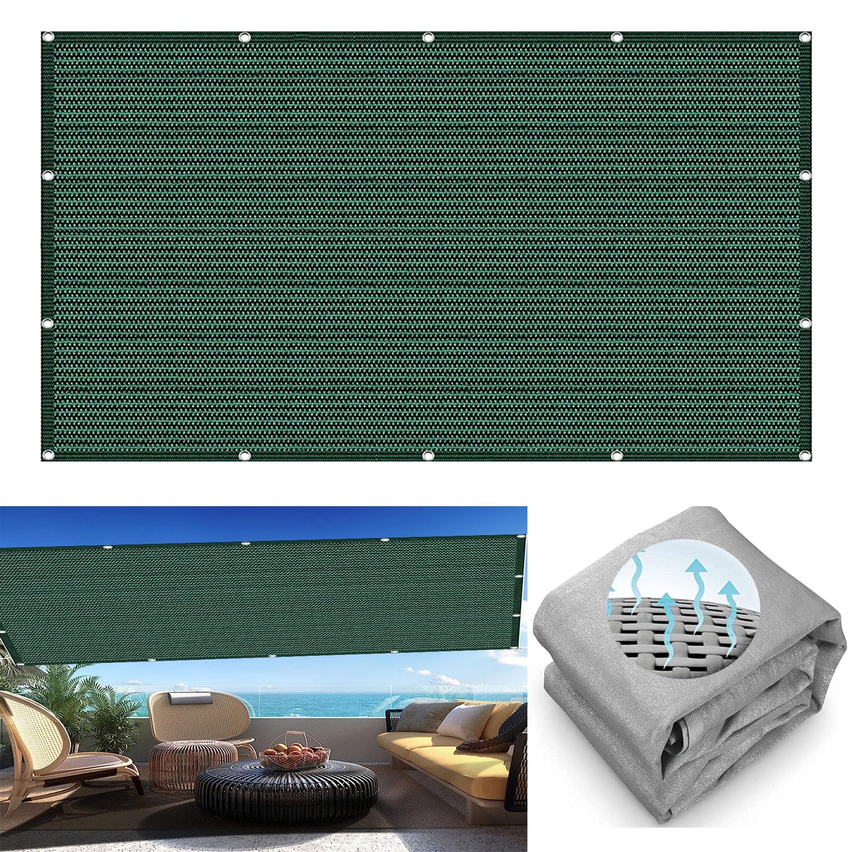 Toile ombrage 3.5 x 3.8 m pour créer un coin de fraîcheur sur votre patio