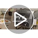 PYY Commercial Conveyor Toaster - 300 Slices/Hour Restaurant Conveyor Toaster for Bun Bagel Bread, Heavy Duty Stainless Steel 1900W, 110V