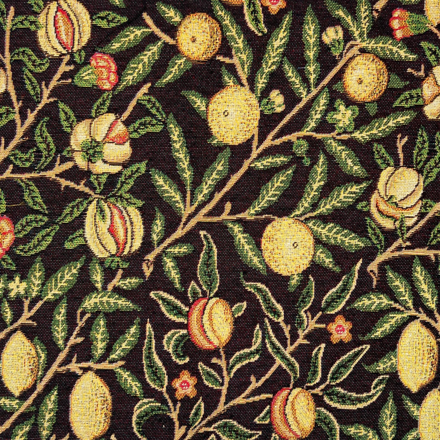 William Morris Tapestry Fabric Upholstery Cushion Curtains (per Half Metre, Pomegranate Ebony)