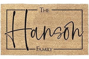 Personalized Family Name Coir Coconut Husk Doormat: Keep Your Home Inviting and Express Family Pride