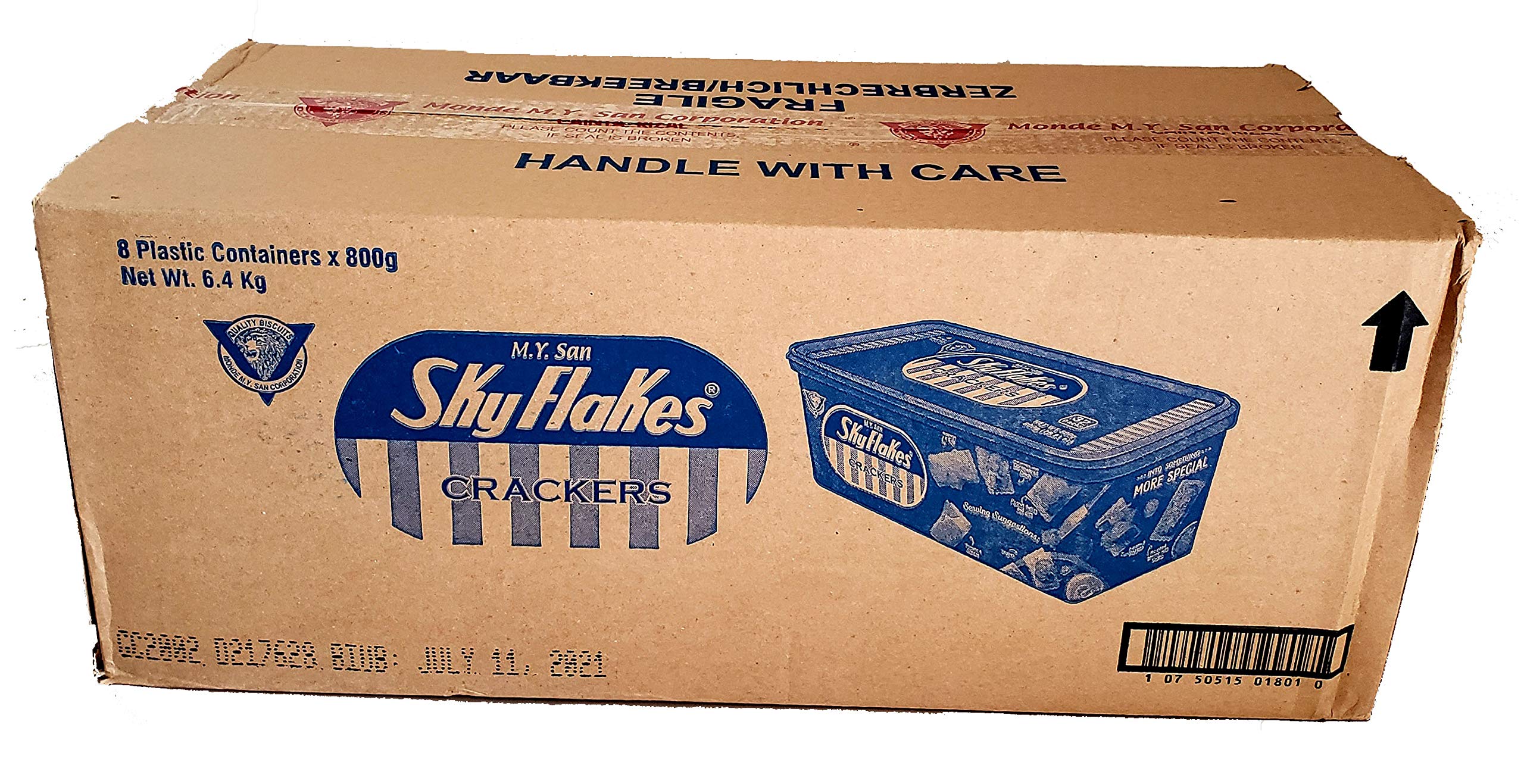 Skyflakes Crackers 8 Plastic Containers of M.Y. San Sky Flakes