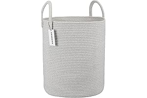 Totanki Cotton Rope Laundry Basket: Boho Storage Solution for Living Spaces