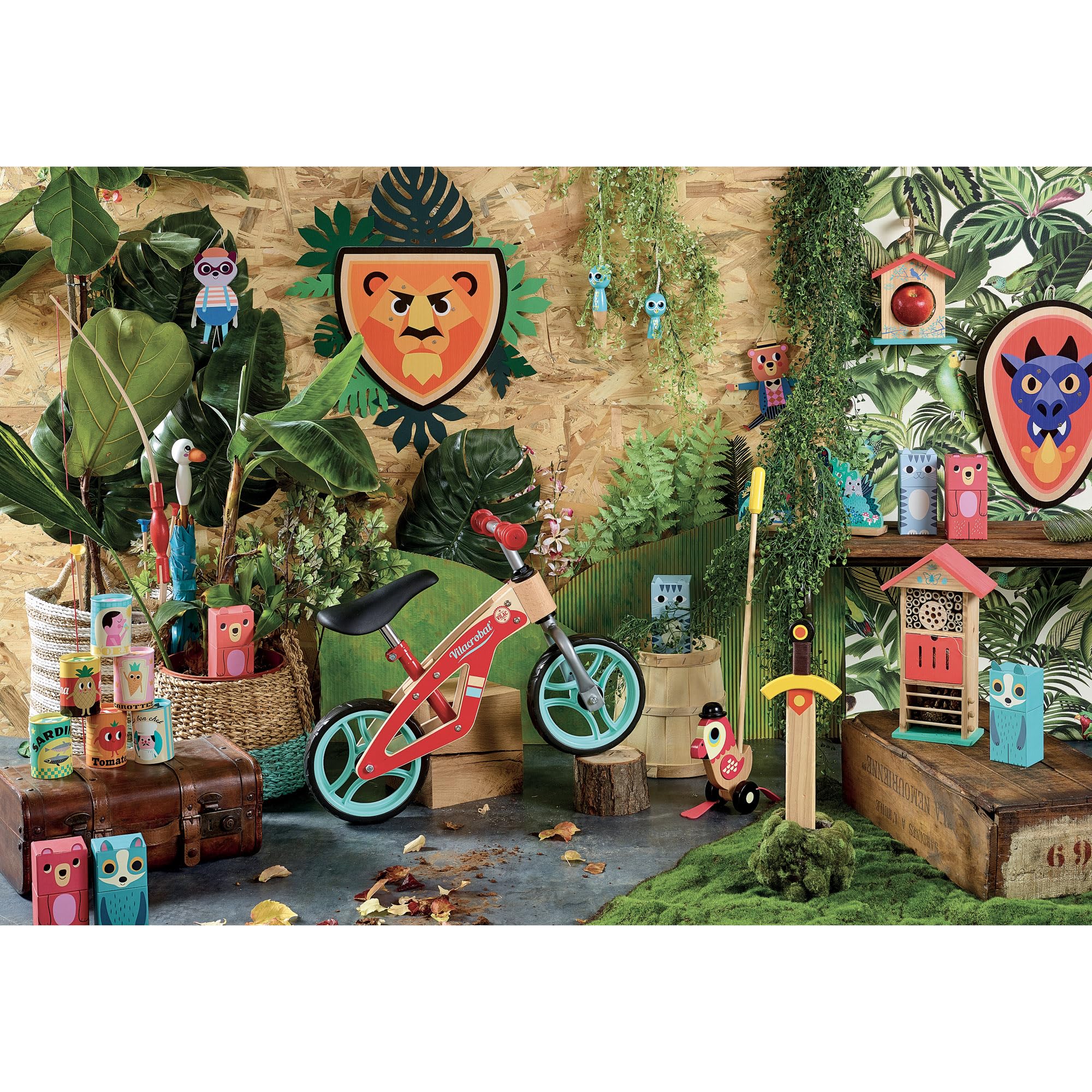 Vilac - Set Bouclier et Épée Lion - Jouet en Bois - Enfants 3 Ans+