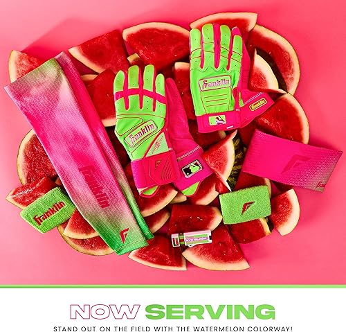 Miniatura 59 de Franklin Sports MLB - Guantes de bateo de béisbol CFX Pro para adultos + jóvenes, béisbol + sóftbol, varios tamaños + colores Negro/Negro