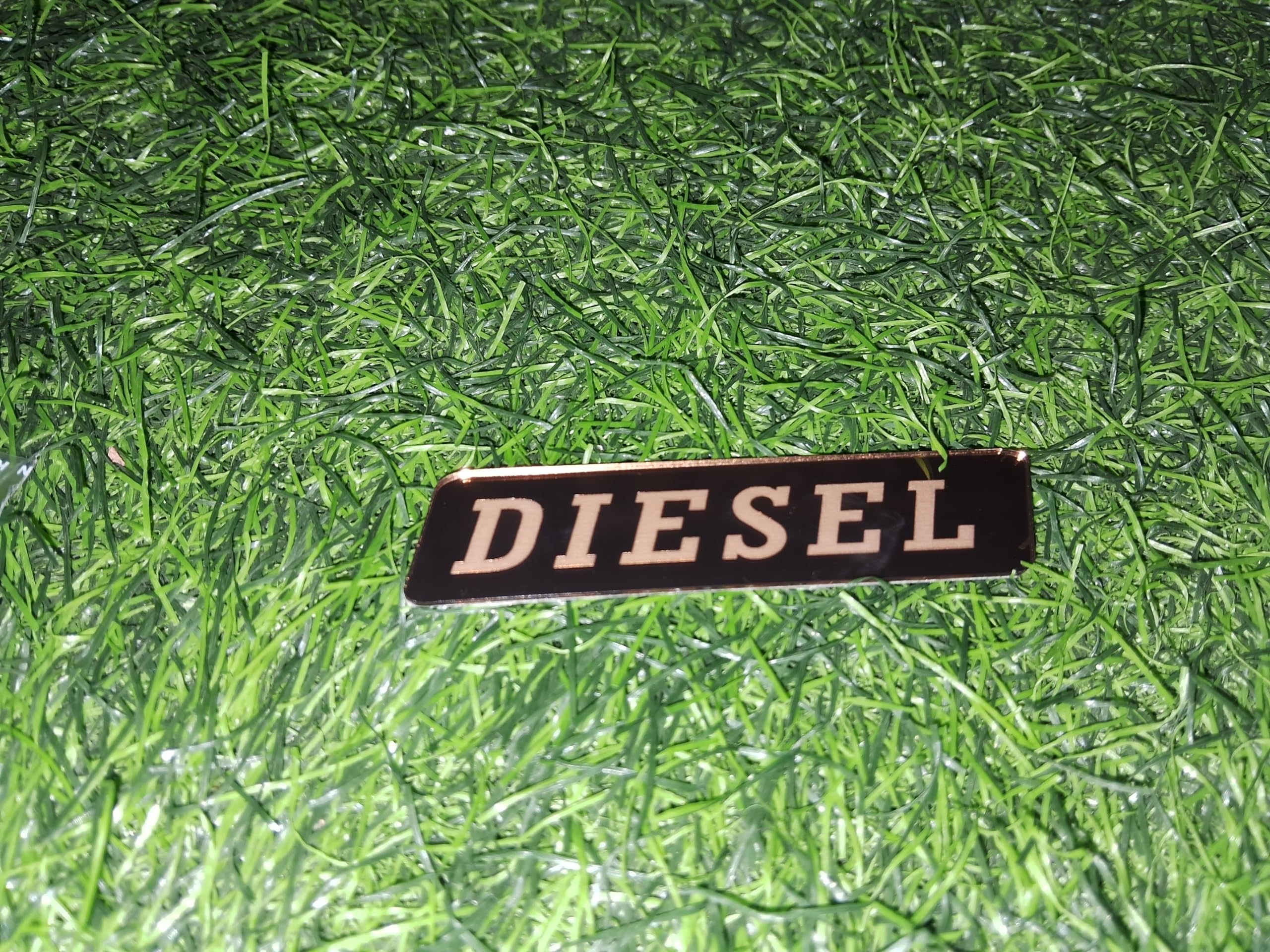 STR Stickers for Diesel Sticker for Car Fuel Tank Chrome Rose Gold Back Angreved